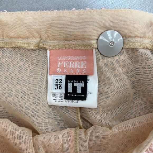 Gianfranco perre XSPink Lace Flare Pants. Good condition - Picture 3 of 10